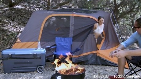 A camping trip leads to steamy outdoor sex and Cleo Vixen is so sexy