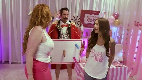 Lucky dude pulls dick out for these curious bitches in a sexy fetish