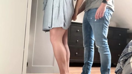 Fucked my innocent girlfriend while she was getting dressed