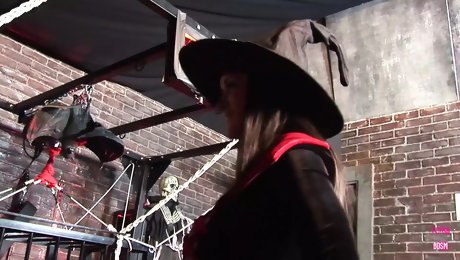 This Brunette Was Talking to Her Man When a Witch Came and Fucked Them