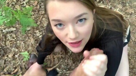 Gorgeous 18 Year Old POV Outdoor Blowjob