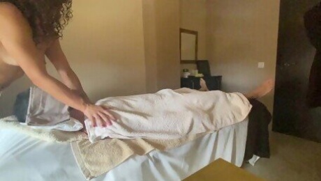 Complete relaxing massage on a stretcher