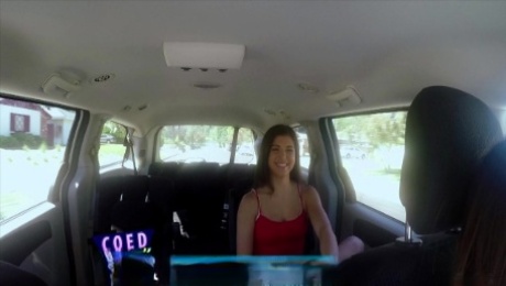 GIRLS GONE WILD - Young Babe Lia Suddenly Finds Herself In The Coed Cab
