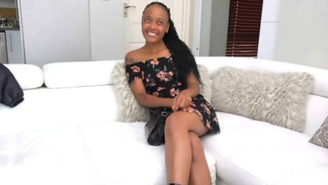 Fit African girl with arse on audition
