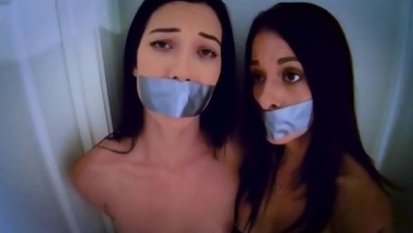 MILF and babe tied and gagged